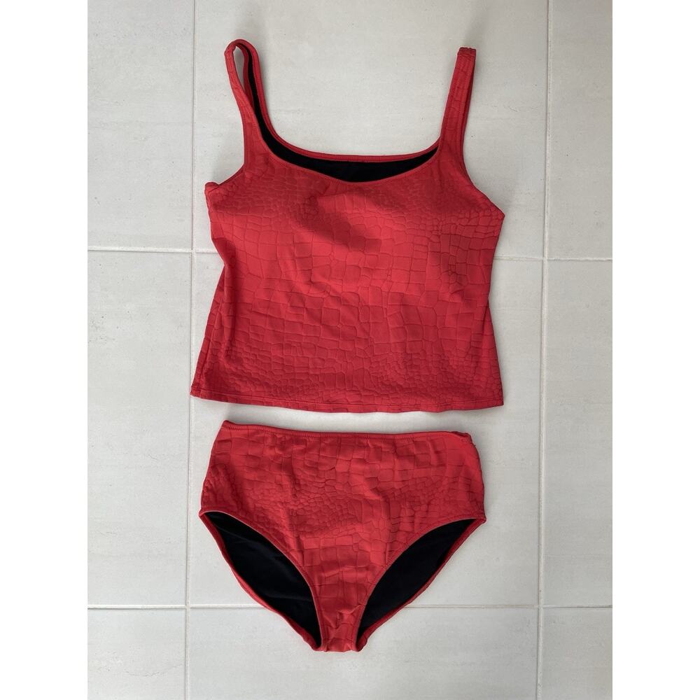 Gottex Vintage Swim Tankini Bikini Swimsuit Textured Swimwear